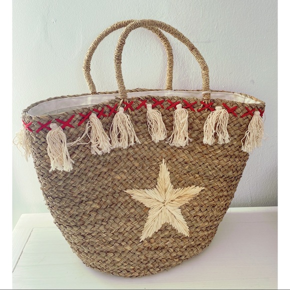 Pink Haley straw tote - Picture 6 of 7